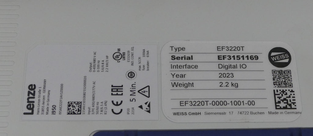 LENZE EF3220T EF3220T-0000-1001-00
