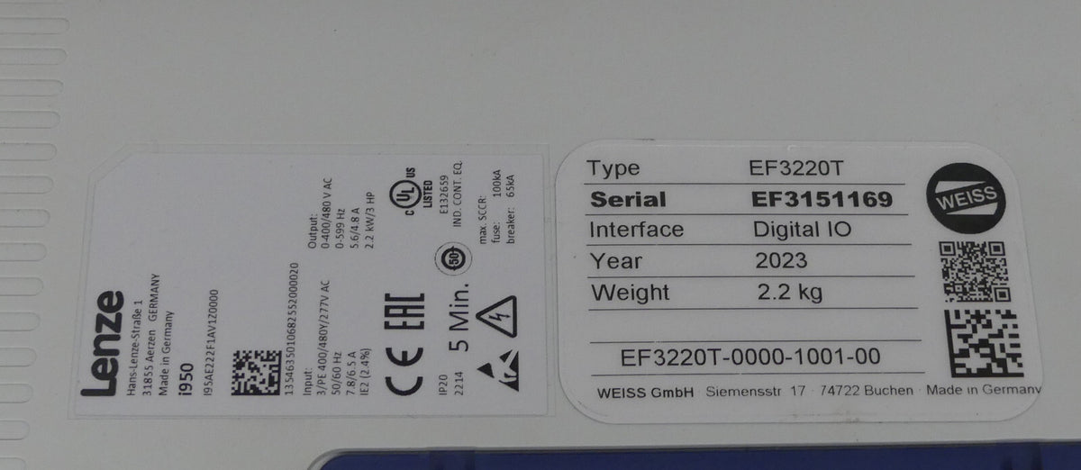 LENZE EF3220T EF3220T-0000-1001-00