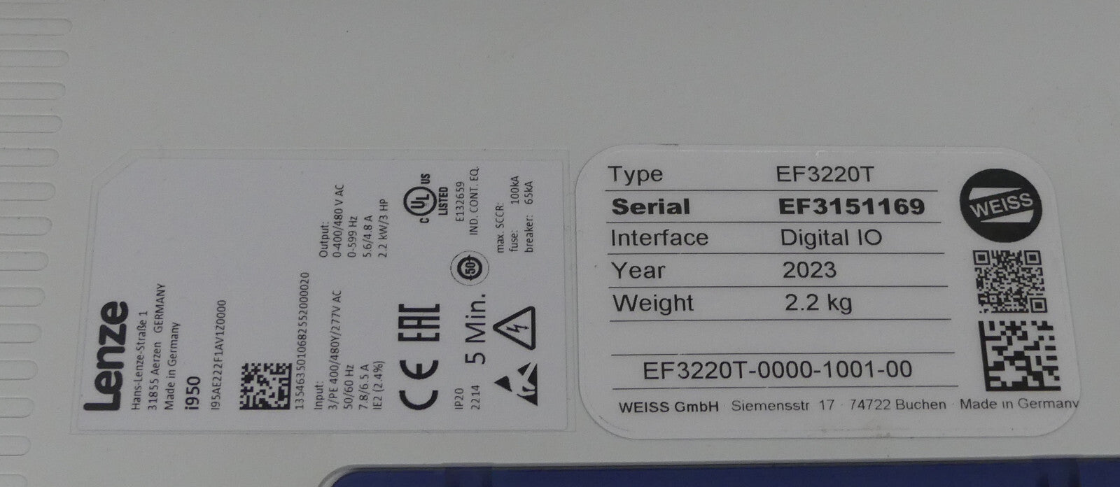 LENZE EF3220T EF3220T-0000-1001-00