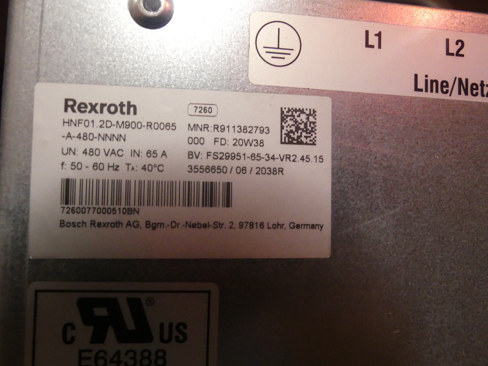 Rexroth hnf01.2d-m900-r0065-a-480-nnnn