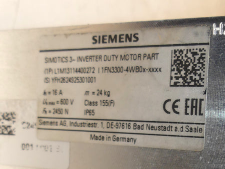 SIEMENS L1M13114400272  1FN3300-4WB0x-xxxx  MOTOR PRIMARY PART s.Bilder