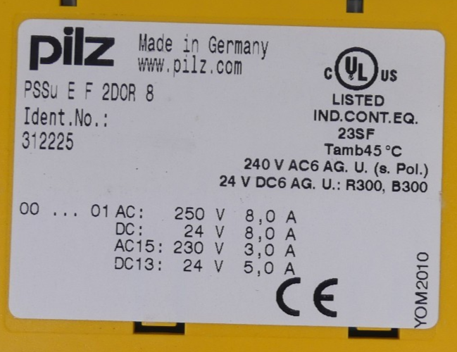 Pilz PSSu E F 2D0R 8  312225