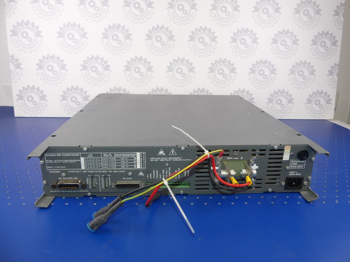 GOSSEN SSP-KONSTANTER 62N40RU25P 32882N AT020 POWER SUPPLY