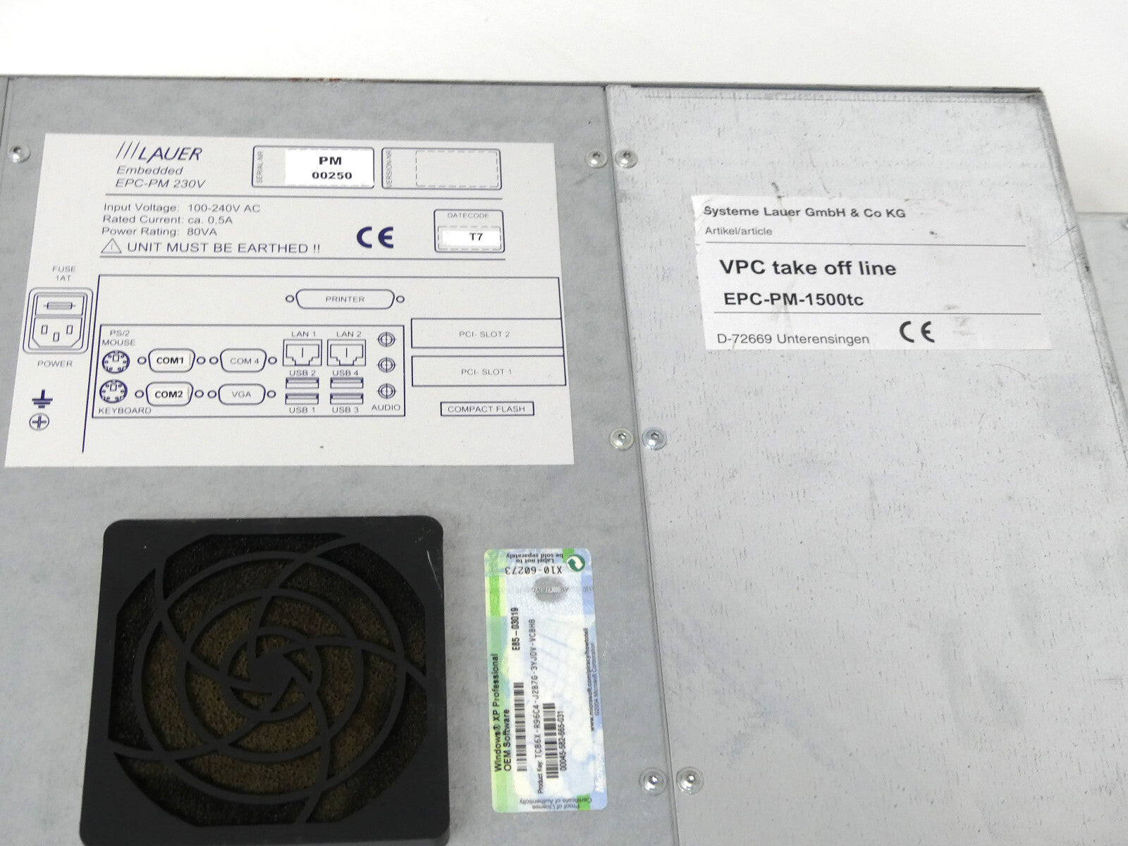 Lauer VPC take off line Industrie-PC Typ. EPC-PM-1500tc (DEFEKT)