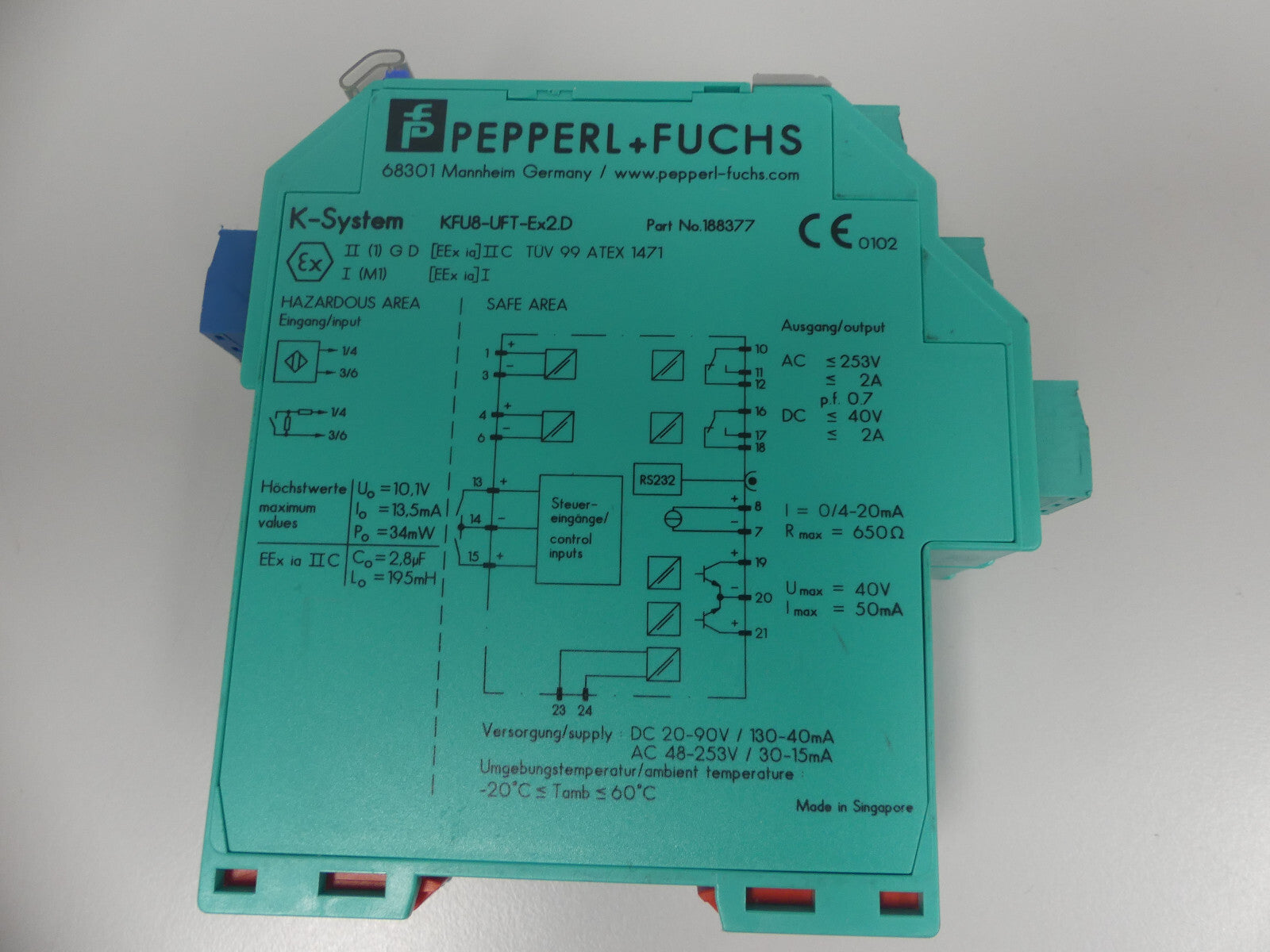 Pepperl Fuchs KFU8-UFT-Ex2.D