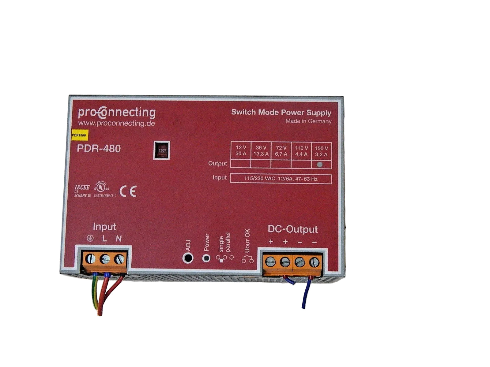Proconnecting Switch Mode Power Supply PDR-480  PDR480-150
