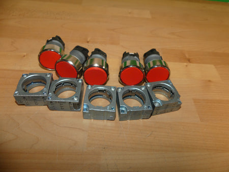 5xSiemens 3SB3 500-0AA21 Drucktaster rot