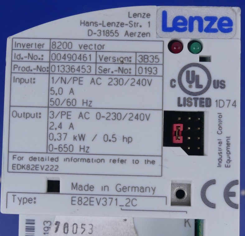 Lenze Frequenzumrichter  E82EV371_2C