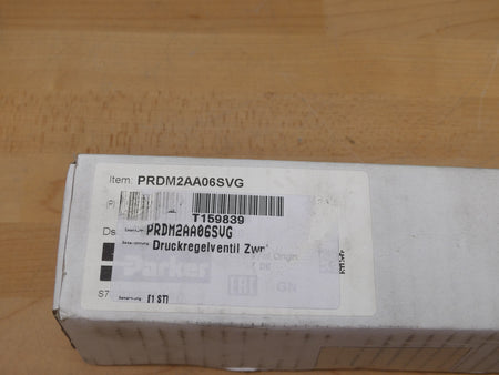 Parker PRDM2AA06SVG20 Druckreduzierungsventil