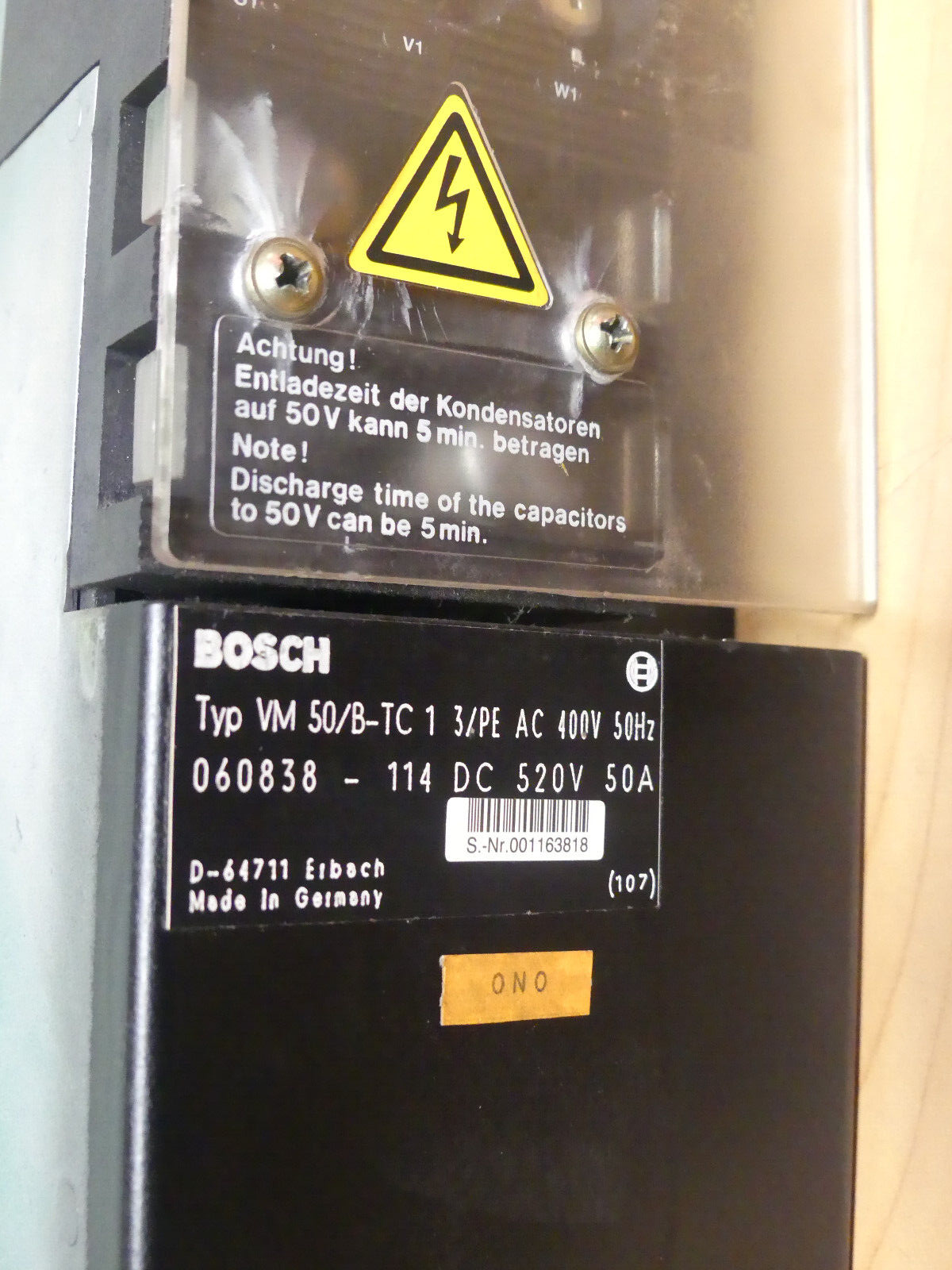 Bosch VM 50/B-TC 1 3/PE AC 400V 50Hz / 060838