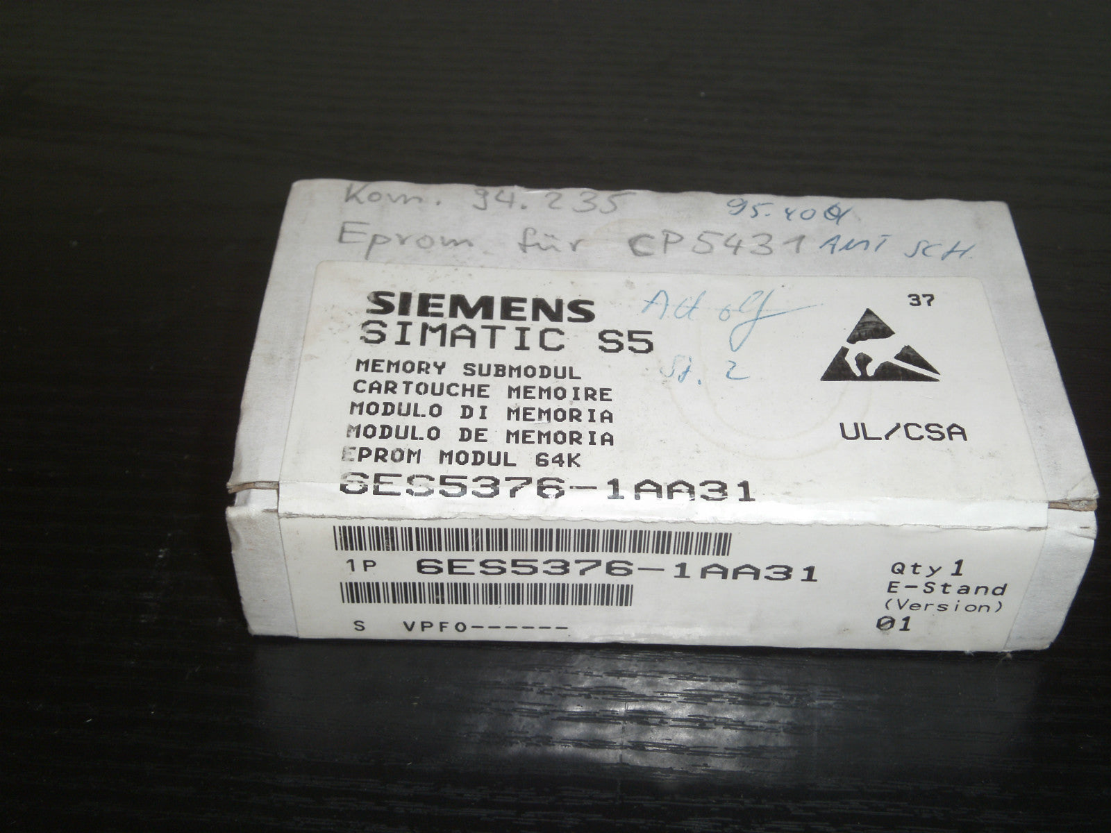 Siemens Simatic S5 Eprom Modul 64K   6ES5376-1AA31  OVP