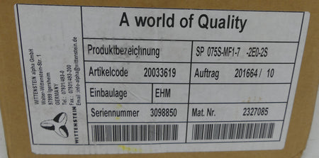 wittenstein SP 075S-MF1-7-2E0-2S