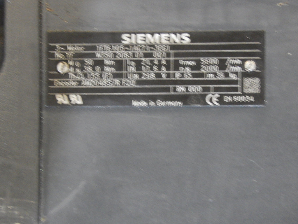 Siemens 3~Motor Typ:1FT6105-1AC71-3EG1 Used