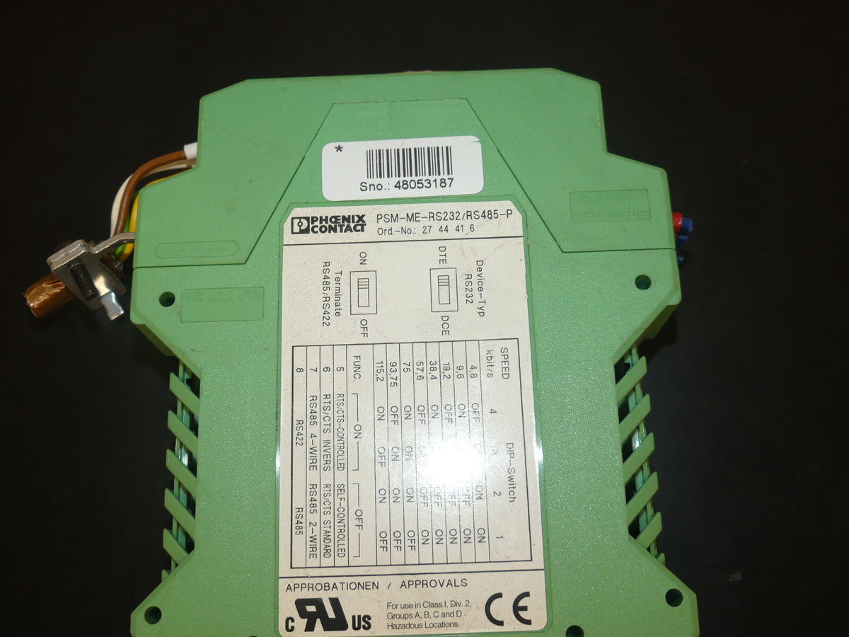Phoenix Contact, Schnittstellenumsetzer, psm-me-rs232/rs485-p used s.Bilder