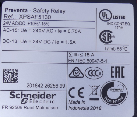 Schneider XPSAF5130 Safety Relay