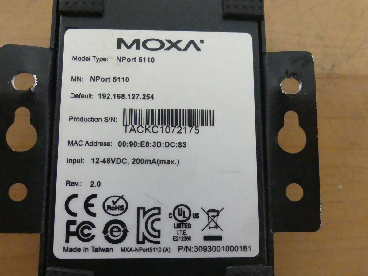 MOXA NPORT 5110  RS-232 over IP