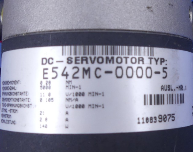 Bautz DC-Servomotor E542MC-0000-5