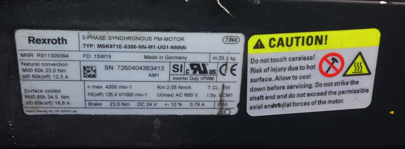 REXROTH MSK071E-0300-NN-M1-UG1-NNNN