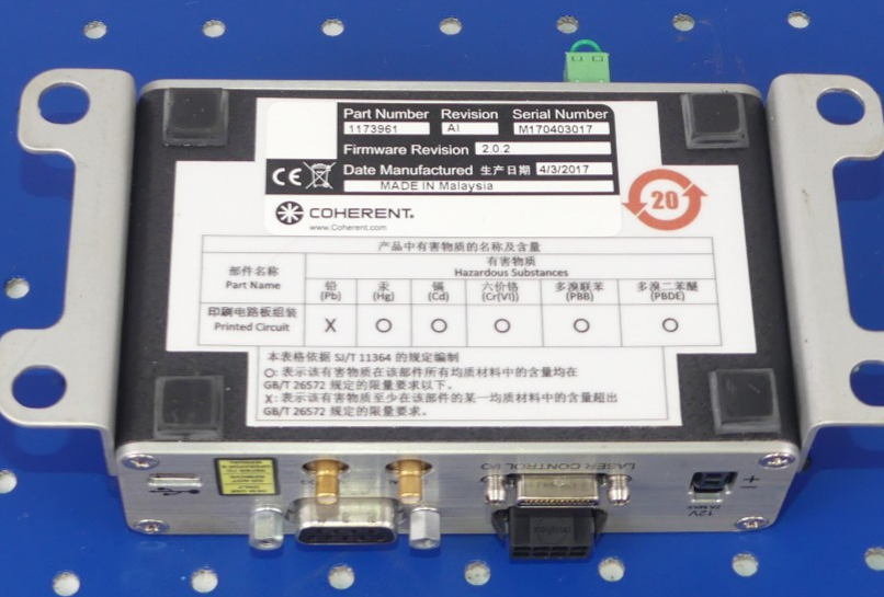 OBIS 1173961 REVISION AI SERIAL NUMBER MI70403017