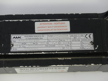 AMK DT4-4-10-EBO mit Getriebe SPL70/1