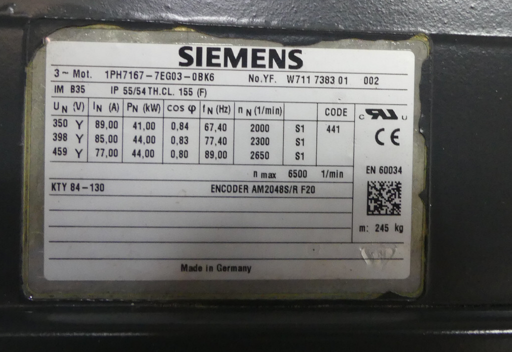 Siemens 1PH7167-7EG03-0BK6