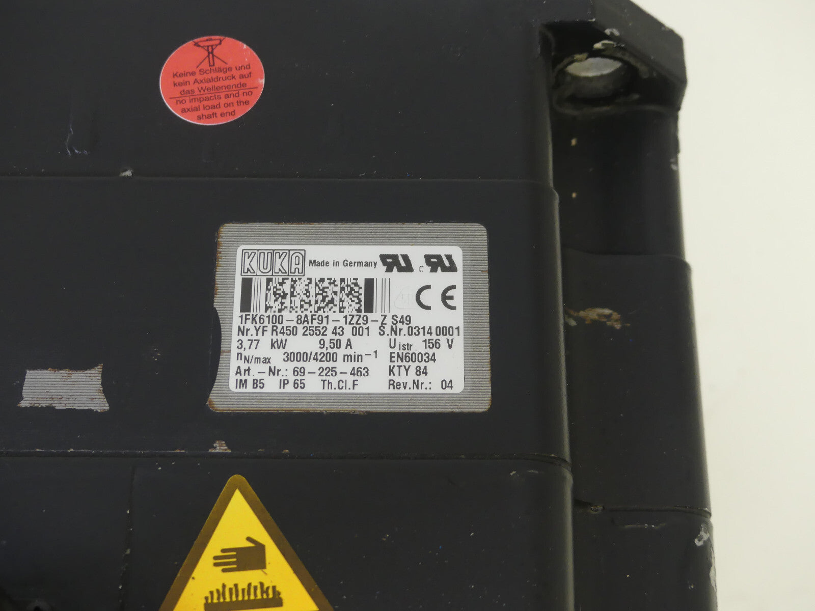 Kuka 1FK6100-8AF91-1ZZ9-Z S49 Servomotor