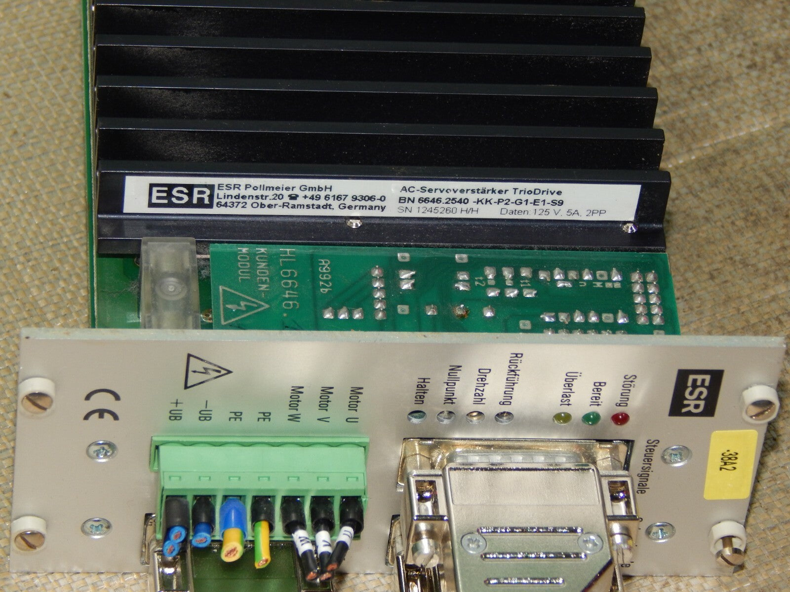  ESR Pollmeier TRIODRIVE AC Servoverstärker BN6646.2540 -KK-P2-G1-E1-S9