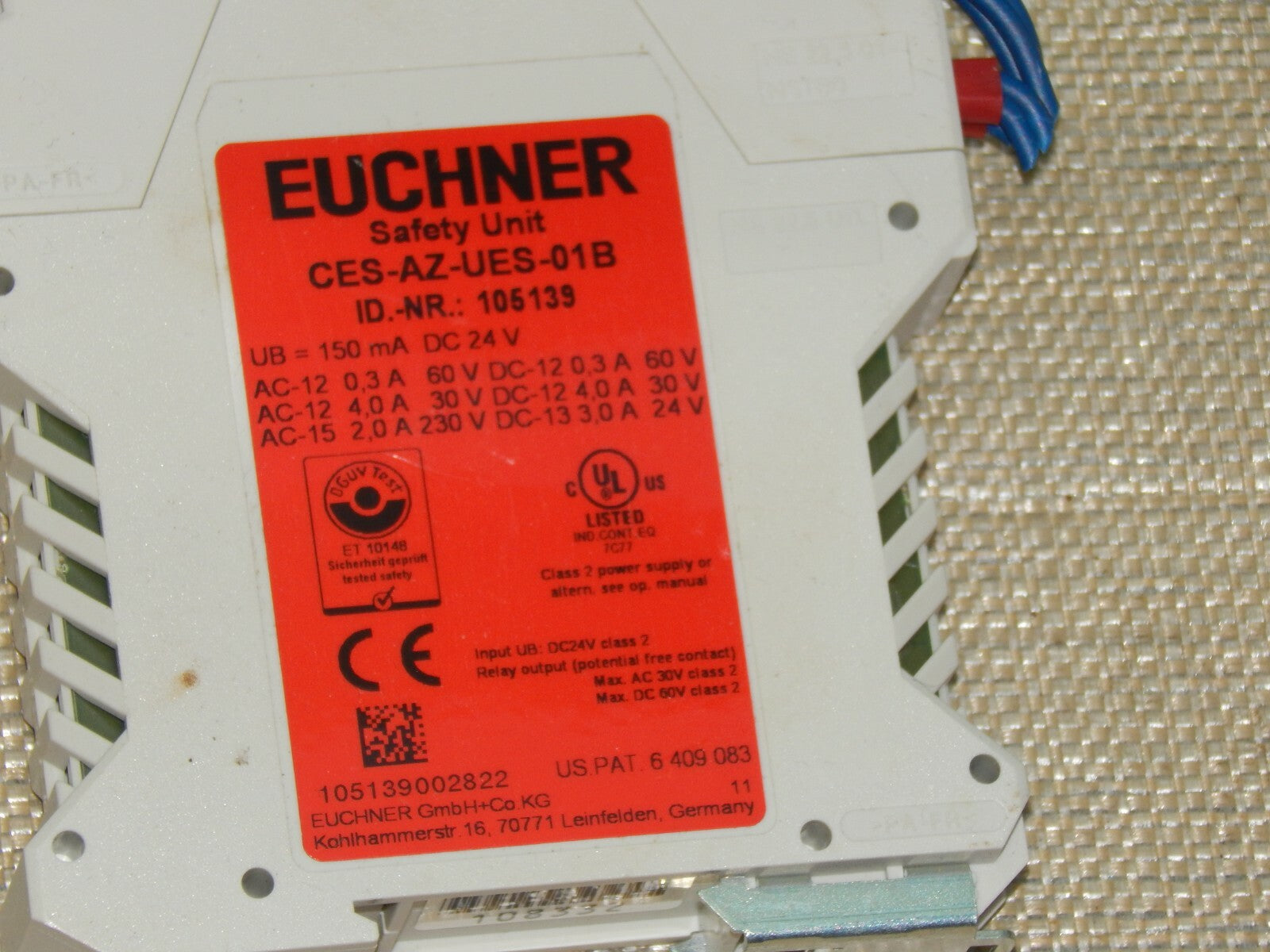  Euchner  Safety Unit CES-AZ-UES-01B