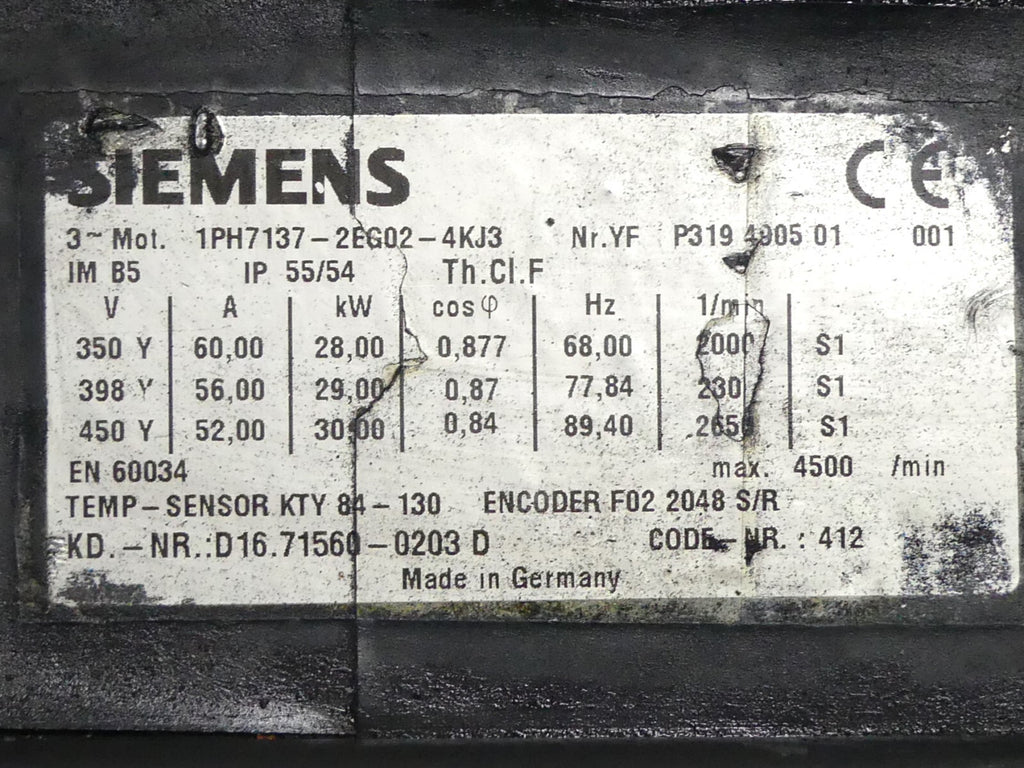 Siemens 1PH7137-2EG02-4KJ3