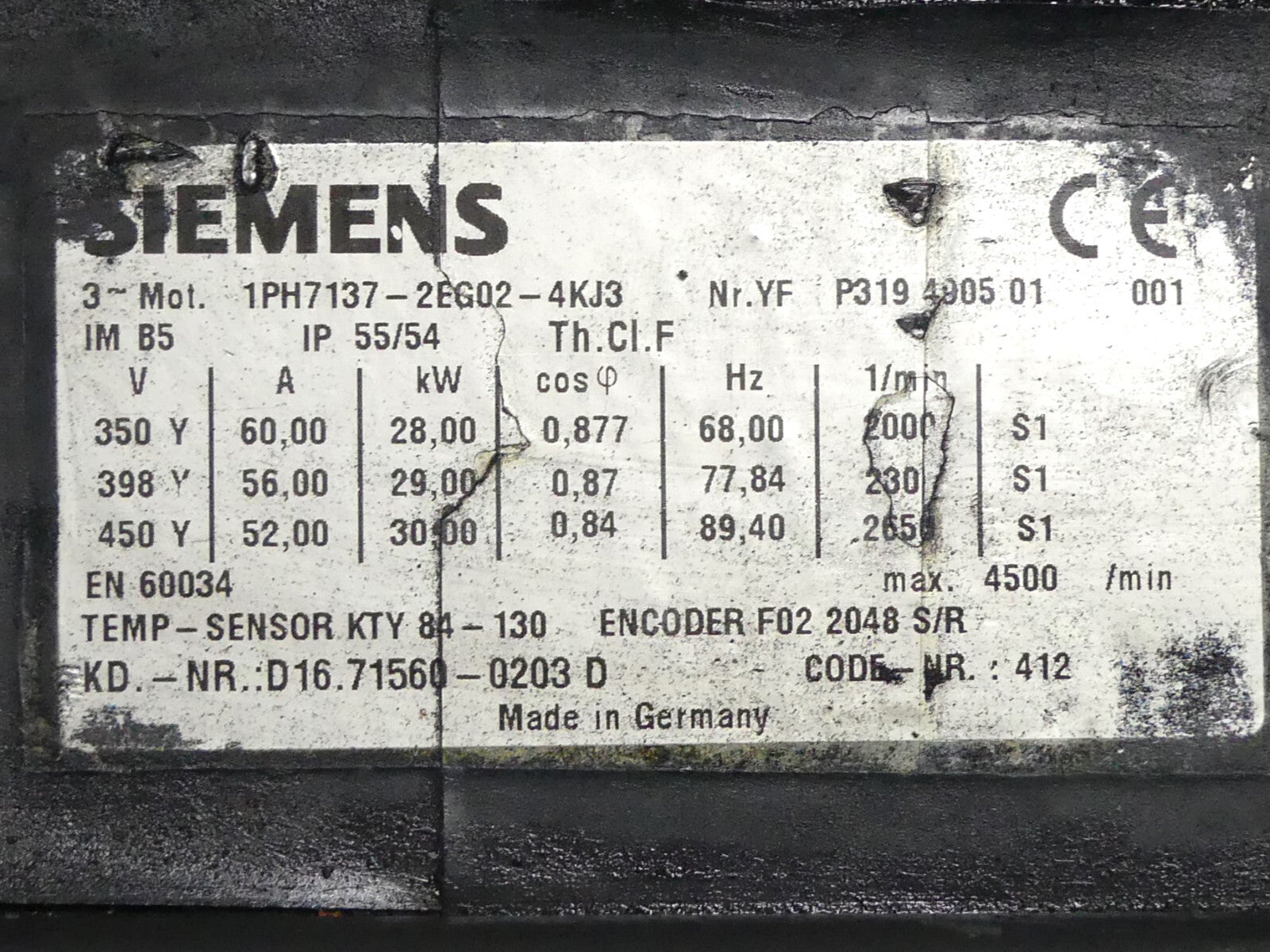 Siemens 1PH7137-2EG02-4KJ3