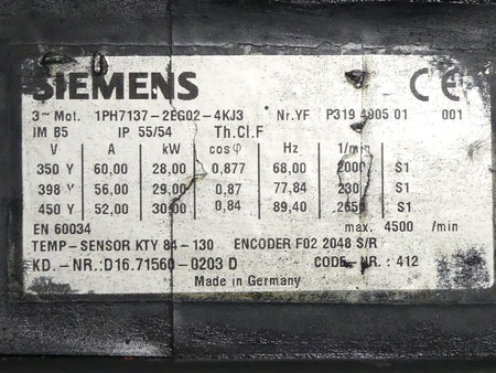 Siemens 1PH7137-2EG02-4KJ3