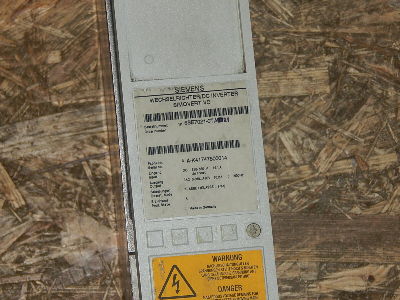  Siemens  Wechselrichter / DC Inverter 6SE7021-0TA21  used s.Bilder