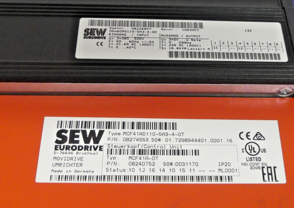SEW EURODRIVE MCF41A0110-5A3-4-0T