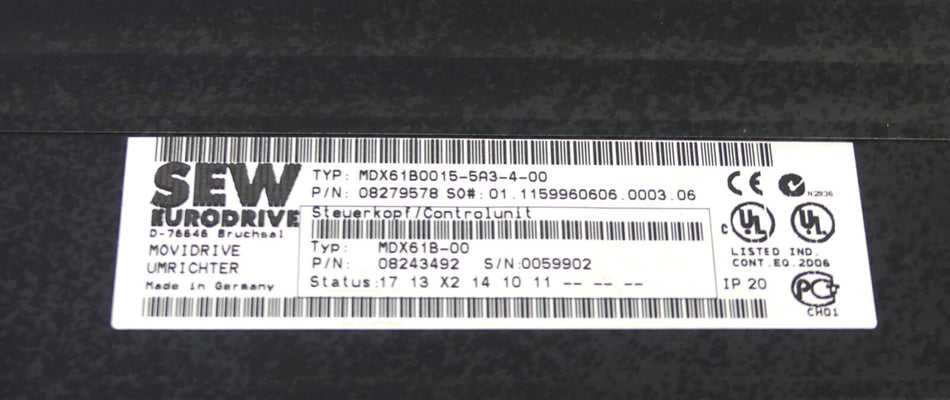 SEW MDX61B0015-5A3-4-00  EURODRIVE
