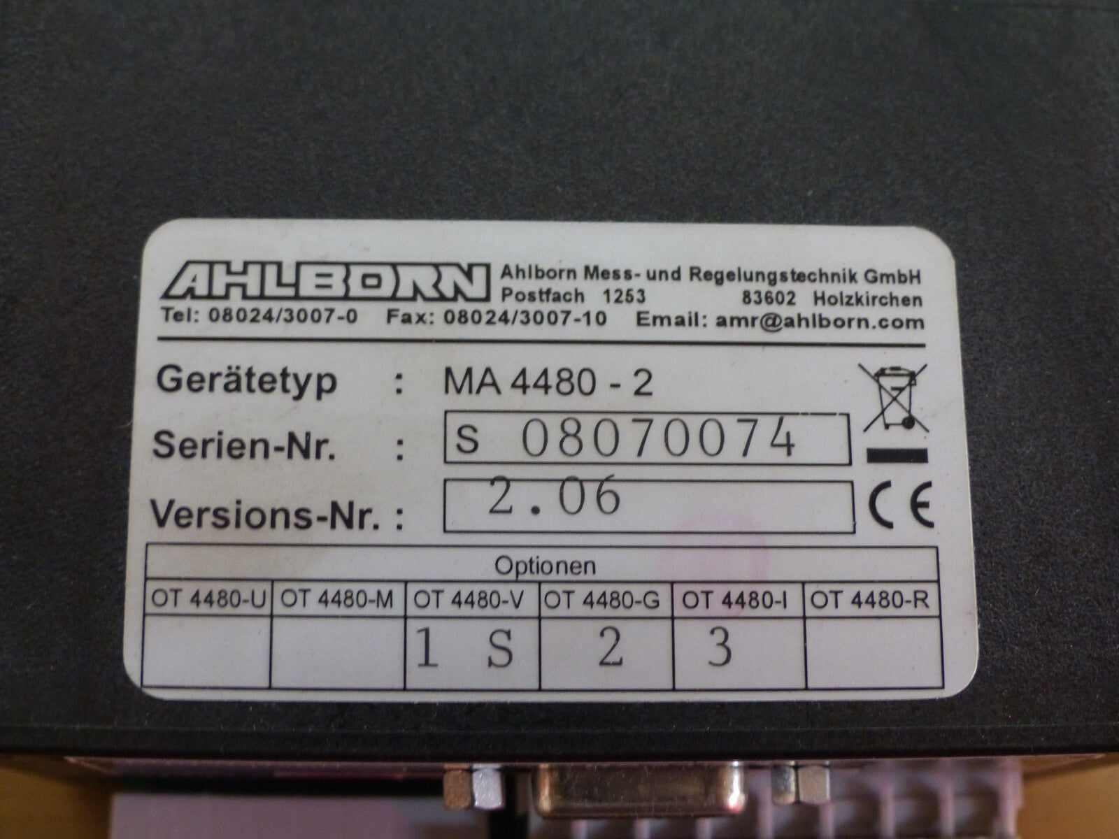 Ahlborn Mess- und Regelungstechnik MA 4480-2 S08070074 Temperaturregler