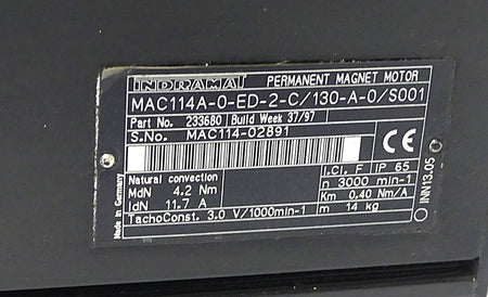 INDRAMAT MAC114A-0-ED-2-C/130-A-0/S001
