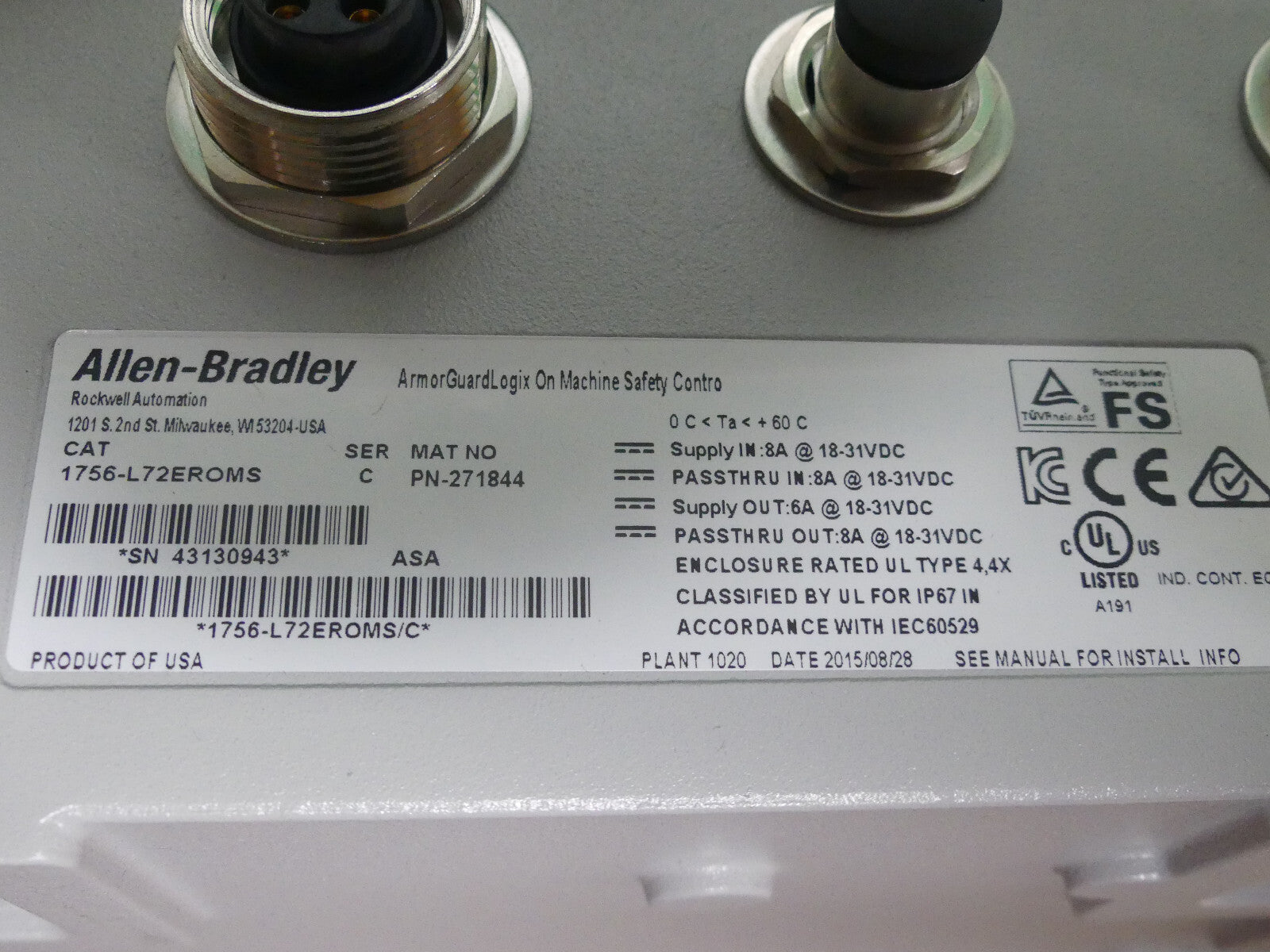 Sicherheitssteuerung Allen-Bradley  1756-L72EROMS