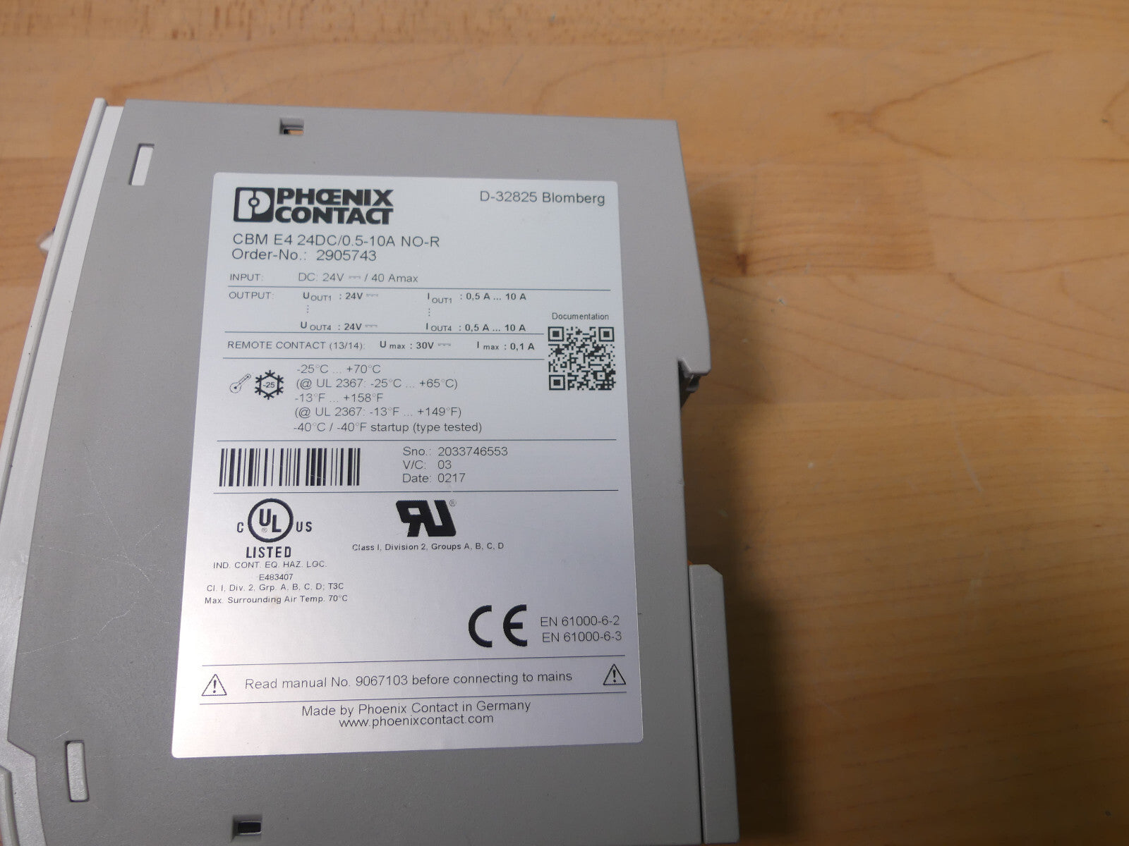 Phoenix Contact Schutzschalter CBM E4 24DC/0.5-10A NO-R   CBME4 24DC/0.5-10AN