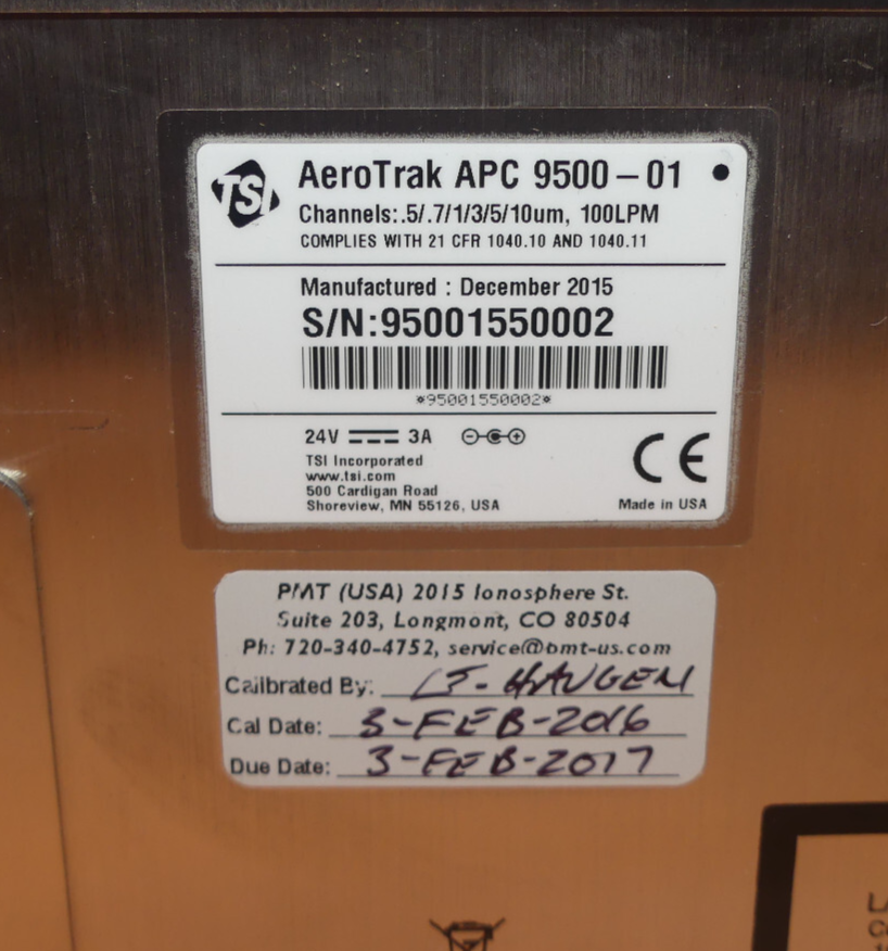 TSI AeroTrak APC 9500-01 tragbarer Partikelzähler Portable Neuwertig