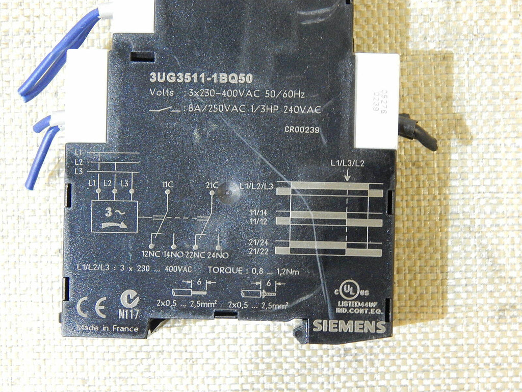 Siemens 3UG3511-1BQ50 Überwachungsrelais Used
