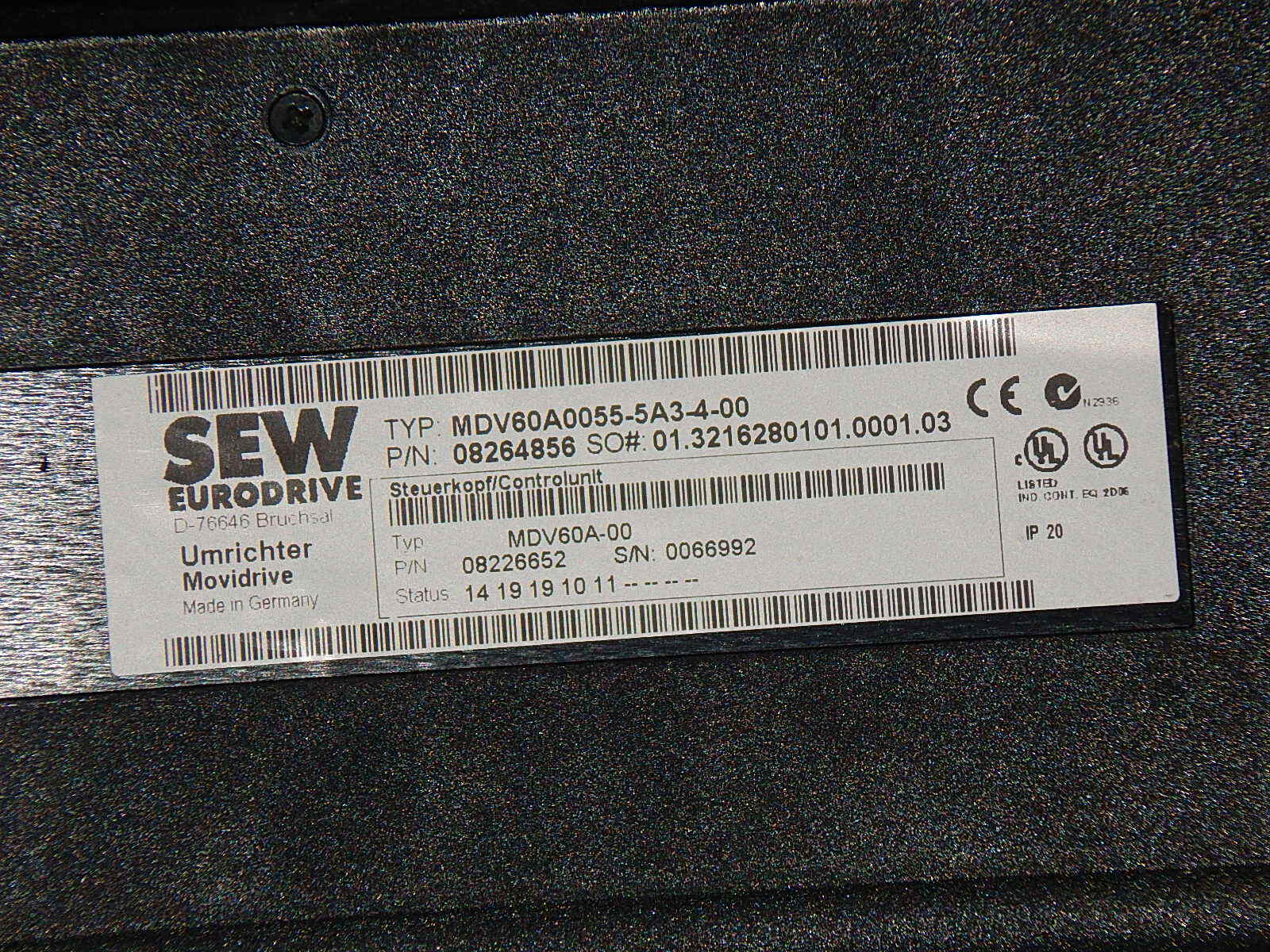 SEW  Frequenzumrichter Eurodrive MDV60A0055-5A3-4-00 s.Bilder