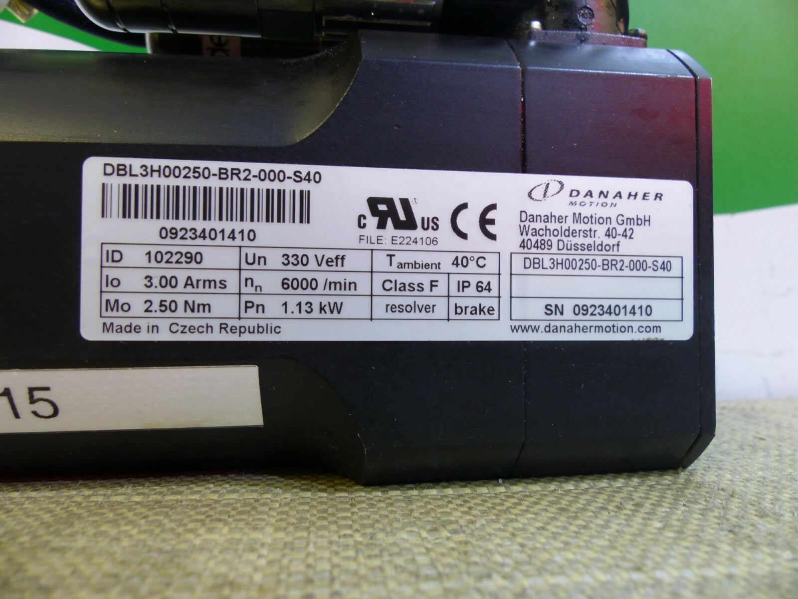 DANAHER DBL3H00250-BR2-000-S40 + PLE60 I=8