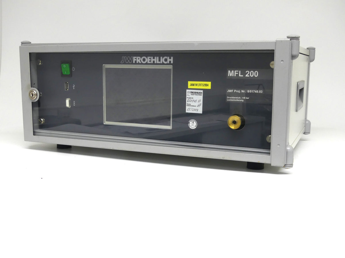 JW FROEHLICH MFL 200 LECKTESTGERÄT LEAK TEST DICHTHEITSPRÜFUNG 6/49838.0 BJ.2007