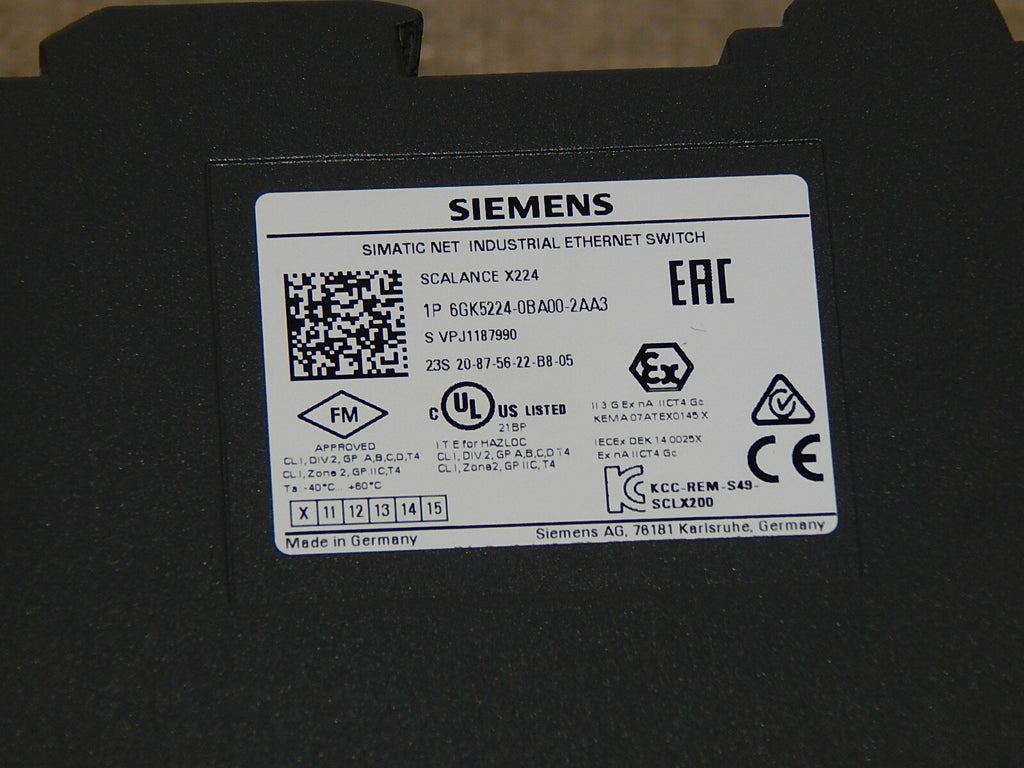  Siemens 6GK5224-0BA00-2AA3  Scalance  Simatic NET Ethernet Switch E.10