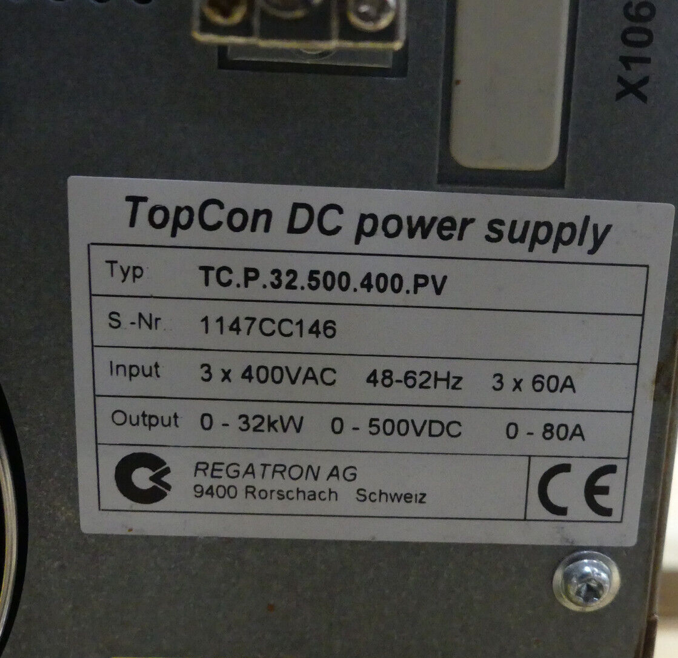 TOPCON QUADRO  DC POWER SUPPLY TC.P.32.500.400.PV leicht beschädgit s.Bilder