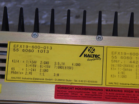  Haltec EFX19-600-013 / 5560601013 Power Supply used