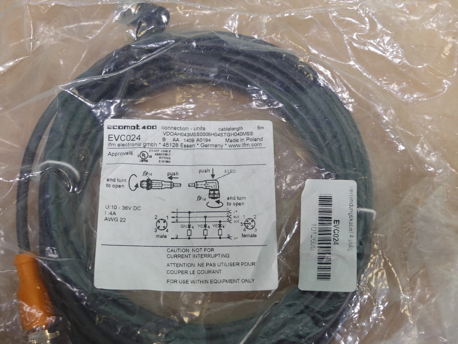 IFM EVC024  Sensorkabel