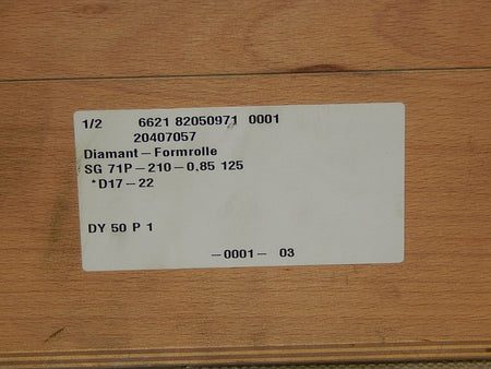  Saint Gobain diamant Formrolle umkehrverfahren SG 71P-210-0,85  125 used