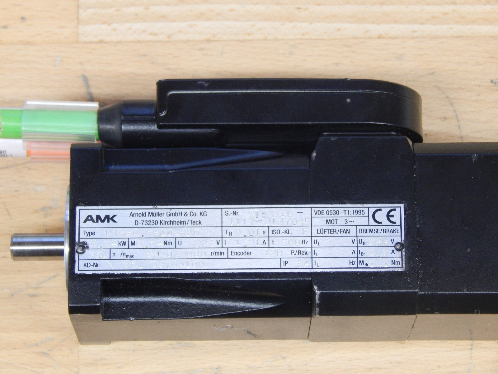 AMK Servomotor DT3-0.5-10-RB0 Used
