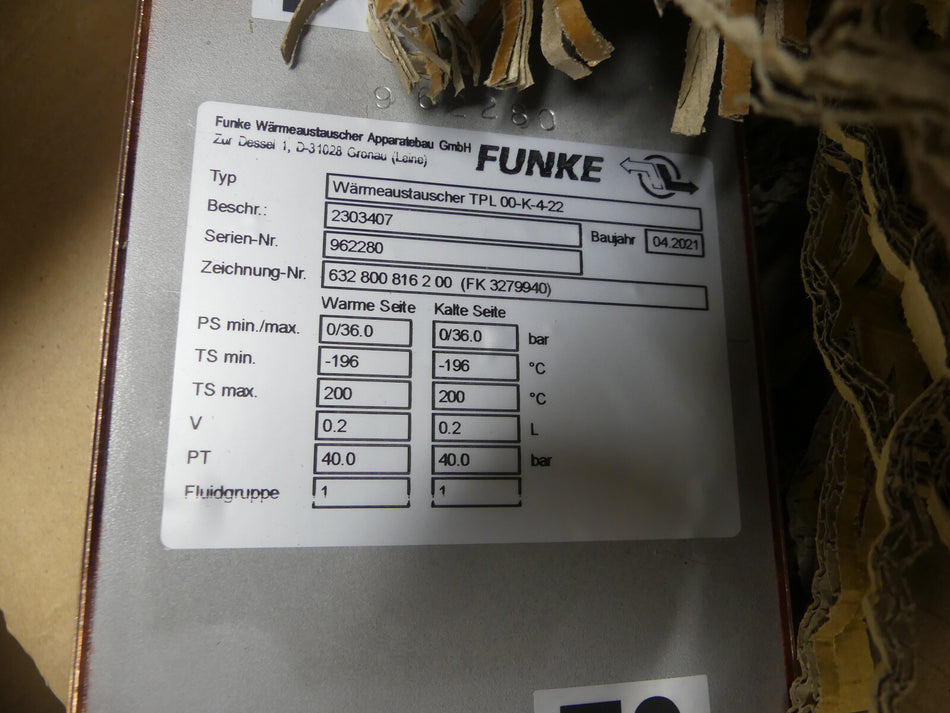 Funke Wärmetauscher TPL00-K-4-22